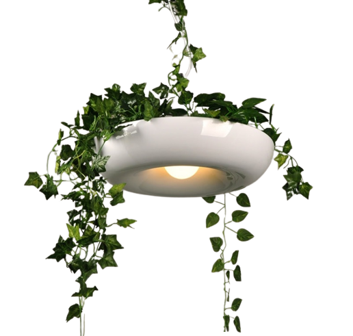 Luminária de teto vegetal