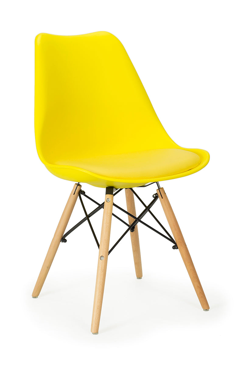 Silla nordica plastic cojín