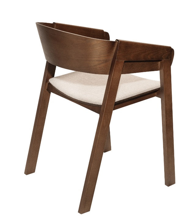 Silla de comedor con reposabrazos madera Mally