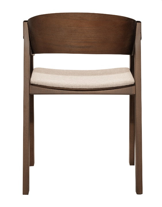 Silla de comedor con reposabrazos madera Mally