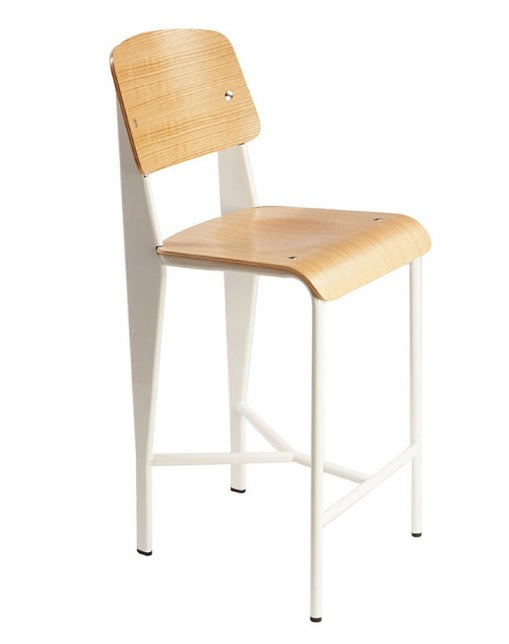 Tabouret en jean blanc