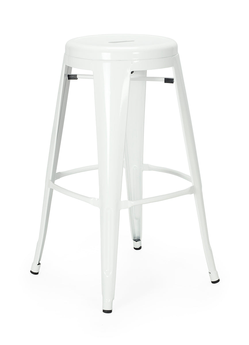 Tabouret haut vintage Rol BLANC