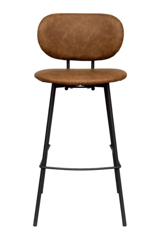 Tabouret de bar en cuir écologique Taurus