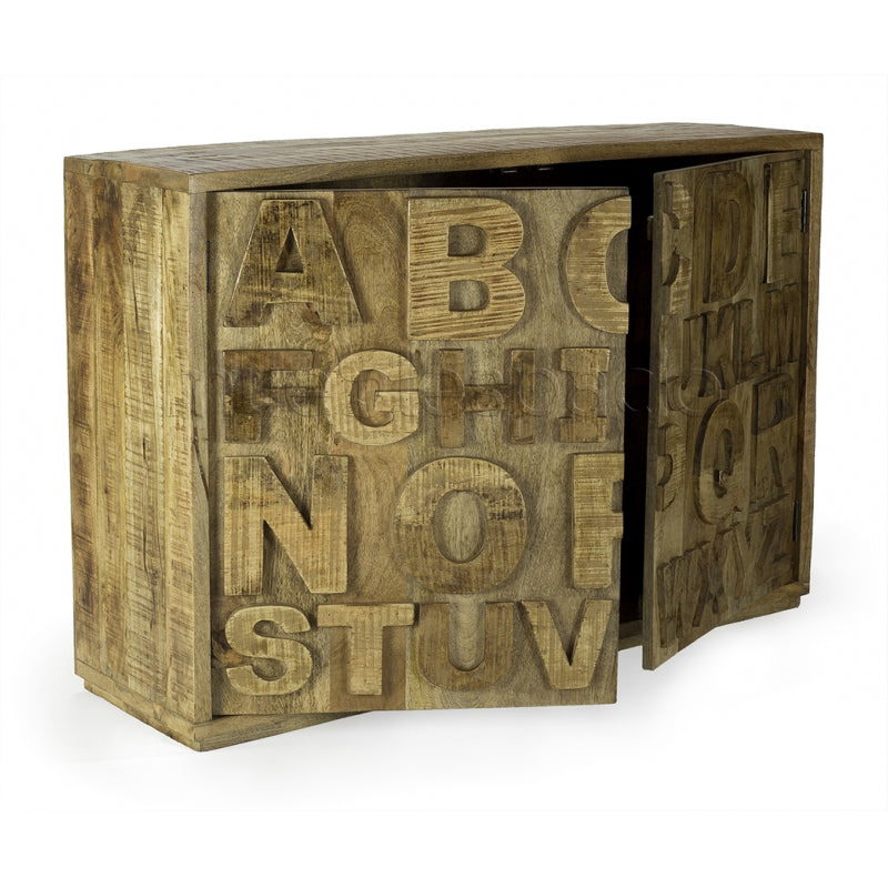 Buffet en bois alphabet