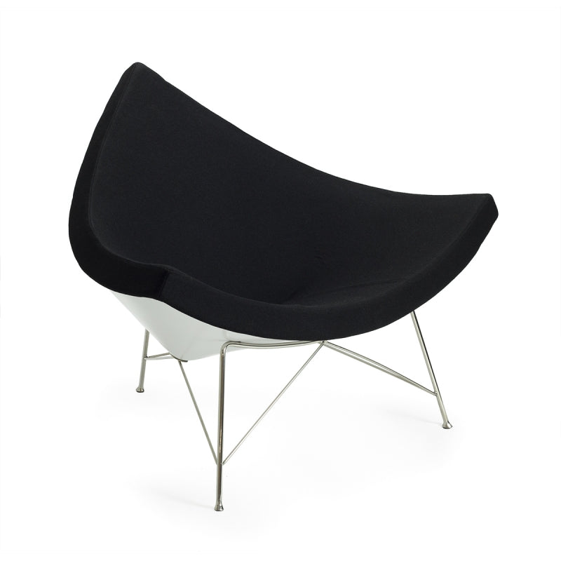 Fauteuil design semi-cuir Coconut