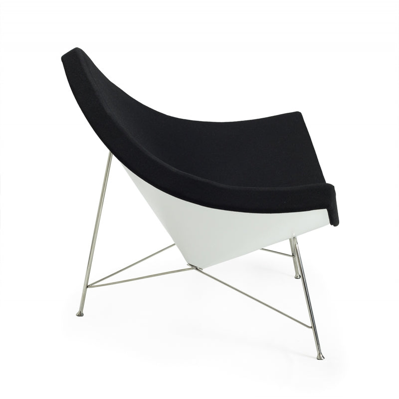 Fauteuil design semi-cuir Coconut