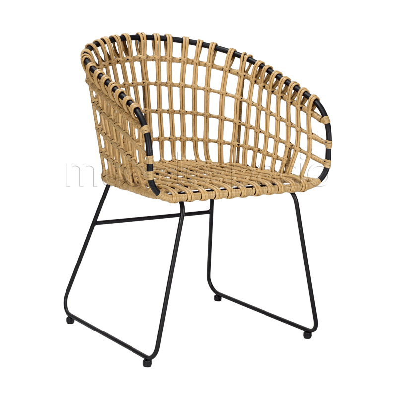 Fauteuil de salle à manger en rotin Rouse