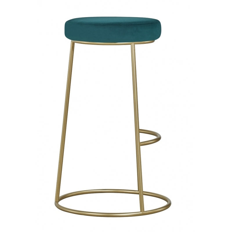 Tabouret de bar Paradise en velours vert 75 cm