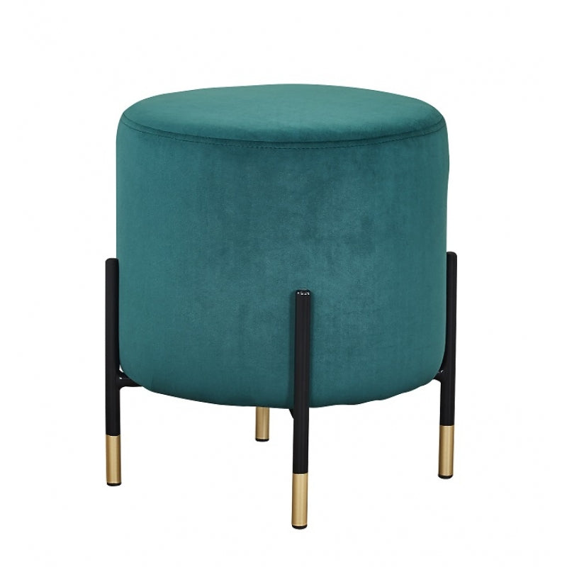 Tabouret bas Ross en velours vert