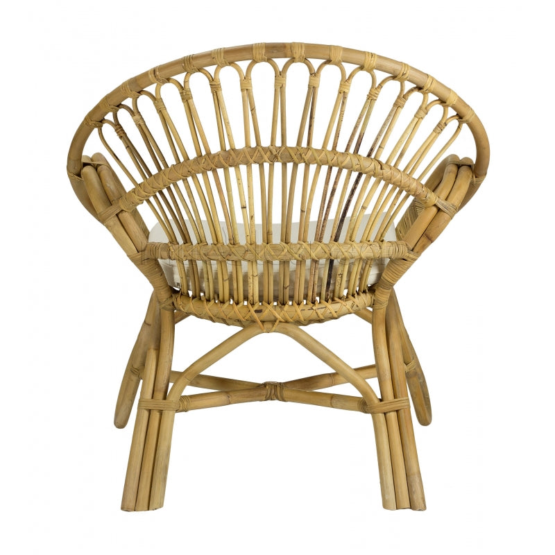 Poltrona de rattan com almofada Melissa