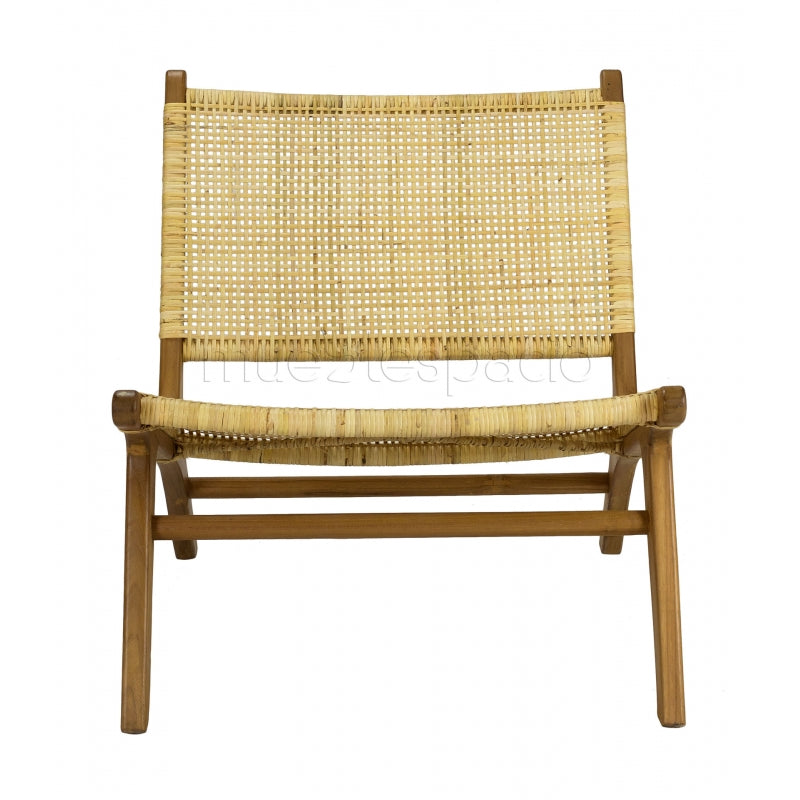 Silla relax de rattan trenzado Molins