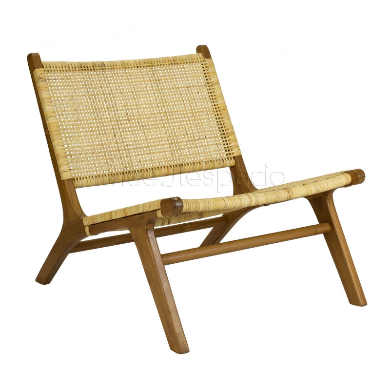 Silla relax de rattan trenzado Molins