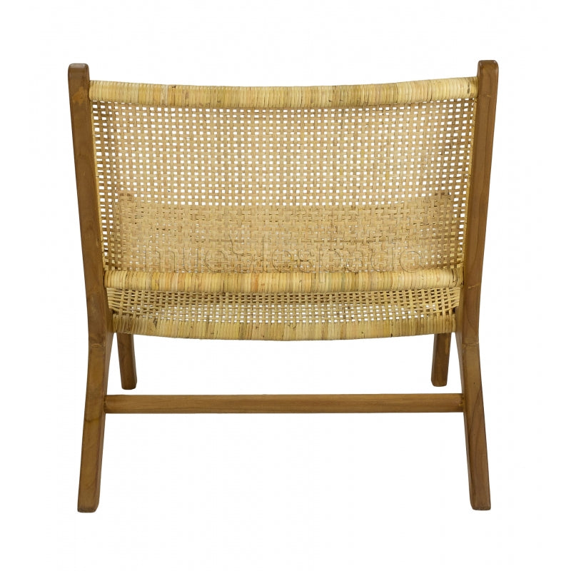 Silla relax de rattan trenzado Molins