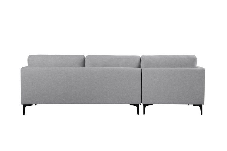 Sofa chaise longue 3 plazas tela gris Sofia