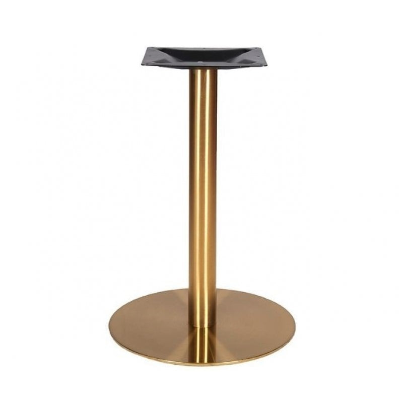 Base de mesa redonda dourada em aço inoxidável 45-50-64 cm