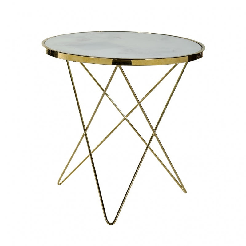 Table d'appoint ronde Bimba 50 or