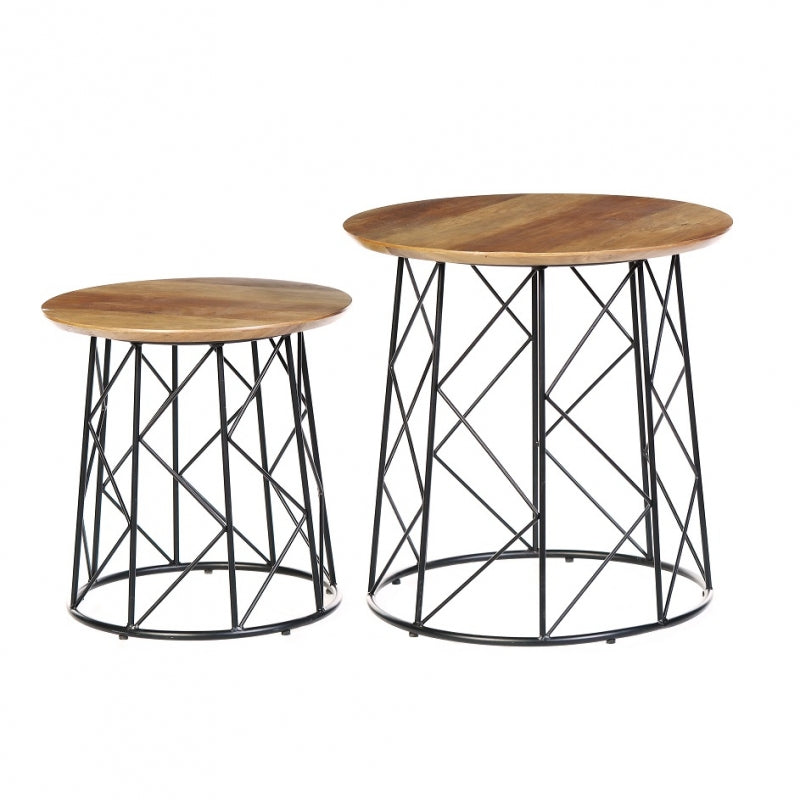 Conjunto de 2 mesas de centro de design Enya
