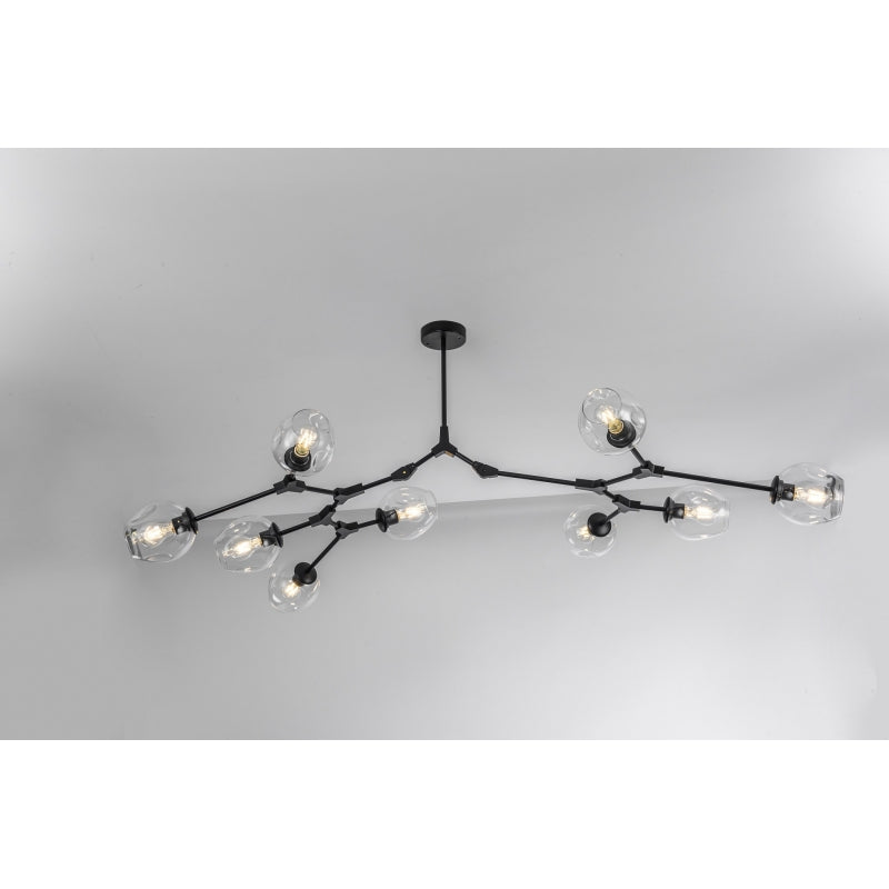 Plafonnier Chandelier 9 gris graphite