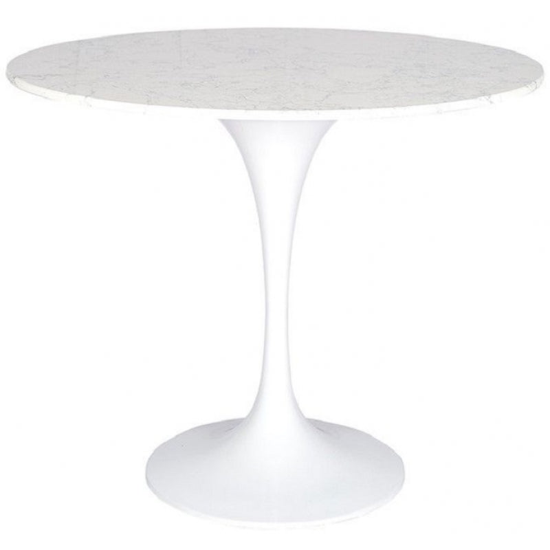 Mesa de jantar tulipa em mármore branco