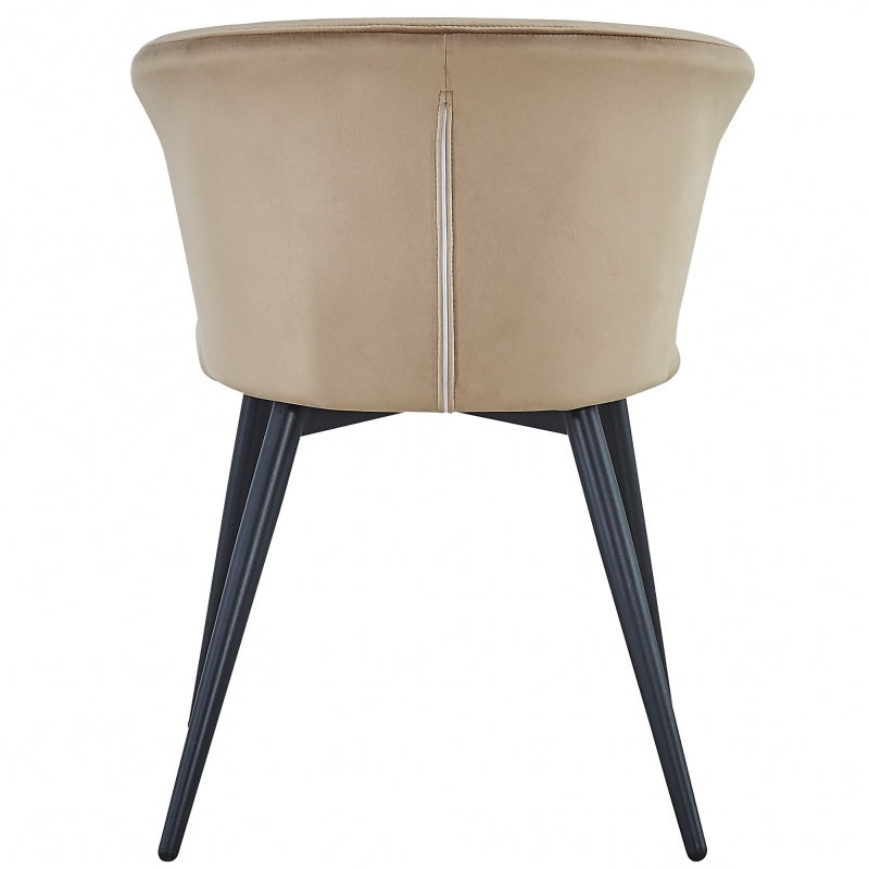 Silla de comedor terciopelo beige Helen