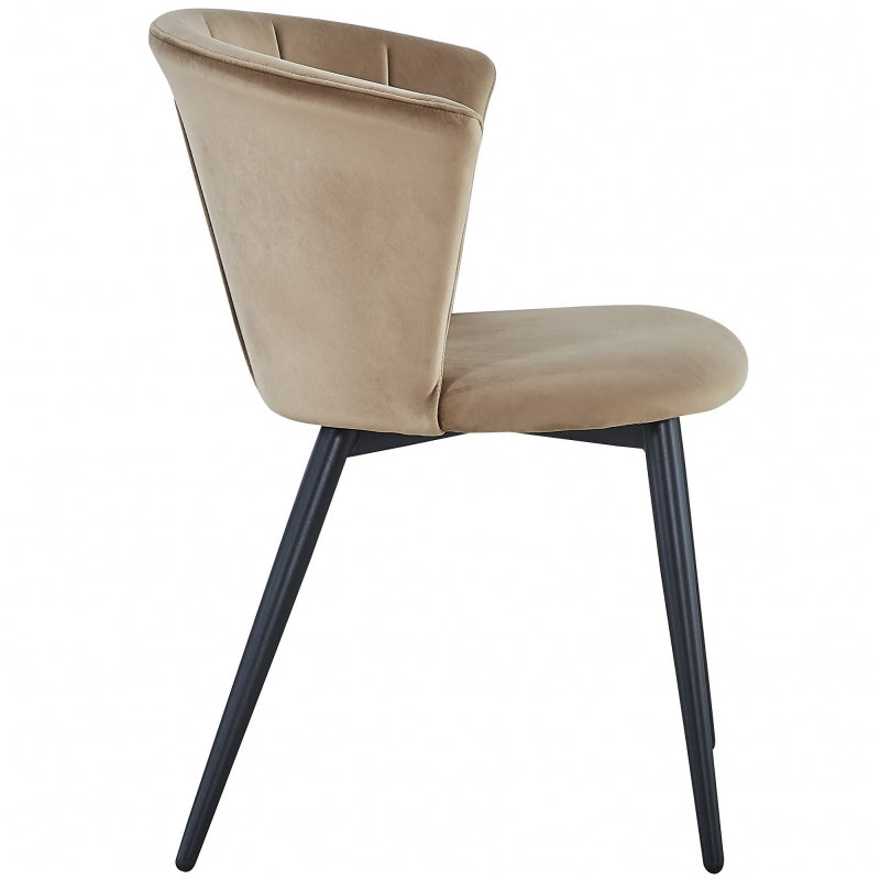 Silla de comedor terciopelo beige Helen