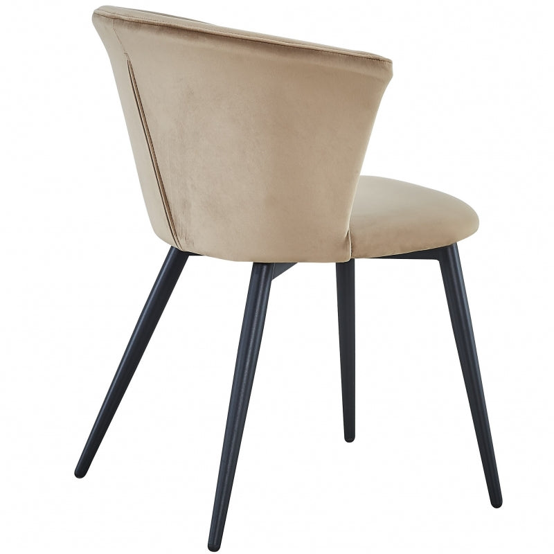 Silla de comedor terciopelo beige Helen