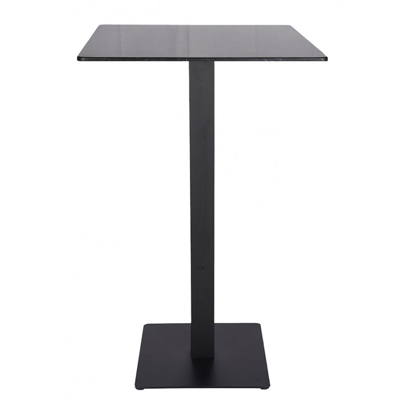 Table haute queen piètement carré plateau marbre 60x60