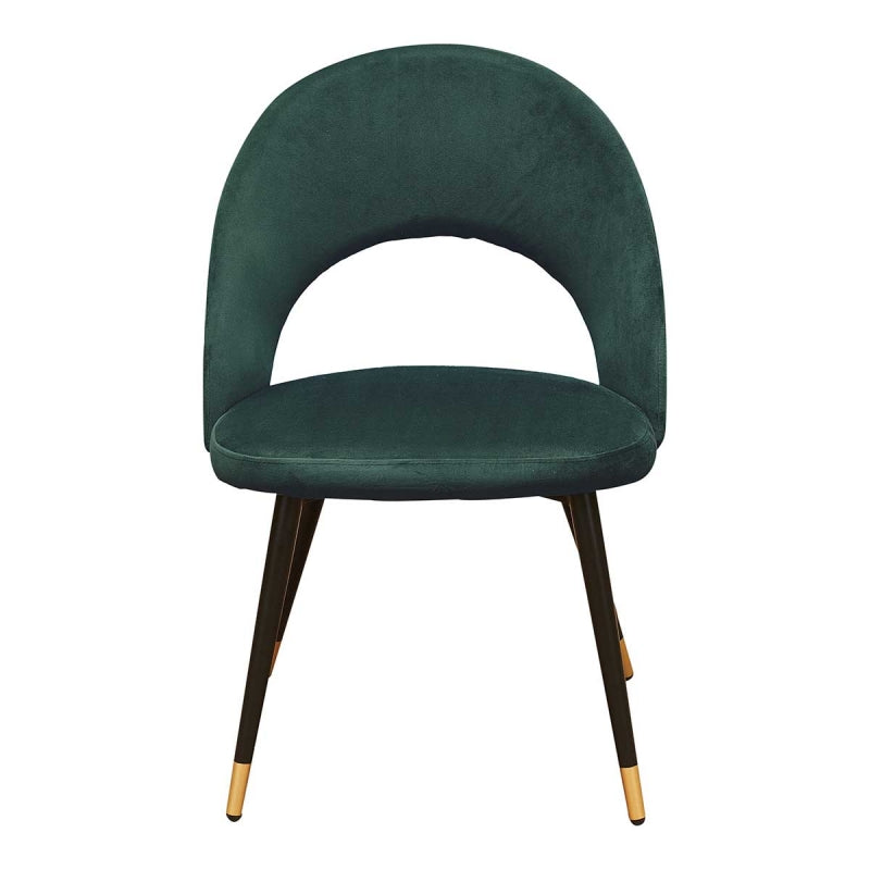 Silla de comedor terciopelo verde Evelyn