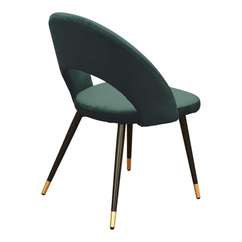 Silla de comedor terciopelo verde Evelyn