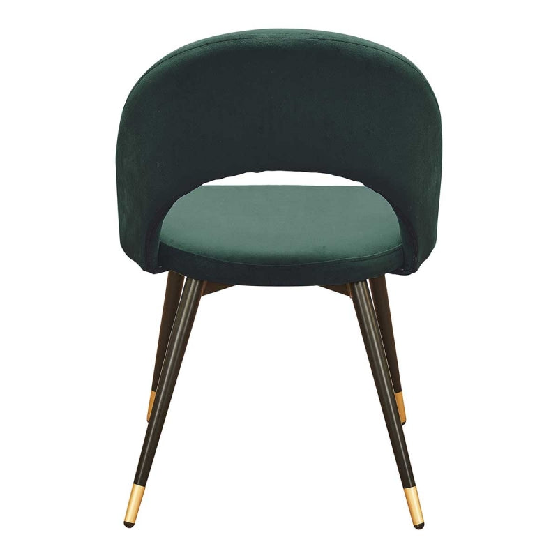 Silla de comedor terciopelo verde Evelyn