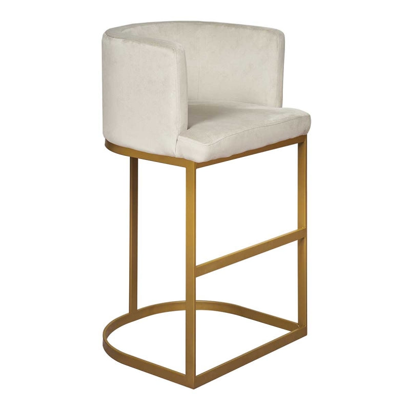 Taburete terciopelo 74cms Bruna beige