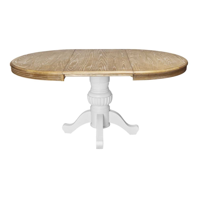 Mesa de comedor extensible base blanca Adam