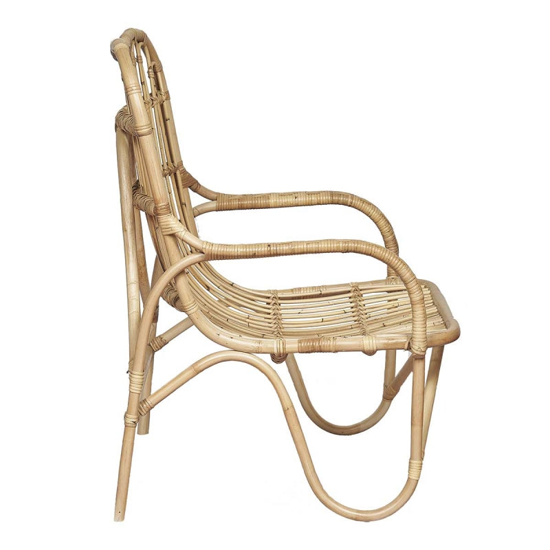 Fauteuil relax en rotin naturel Camile