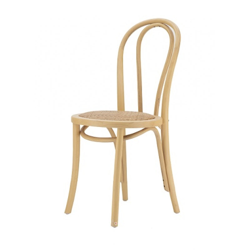 Cadeira Thonet assento de vime de madeira