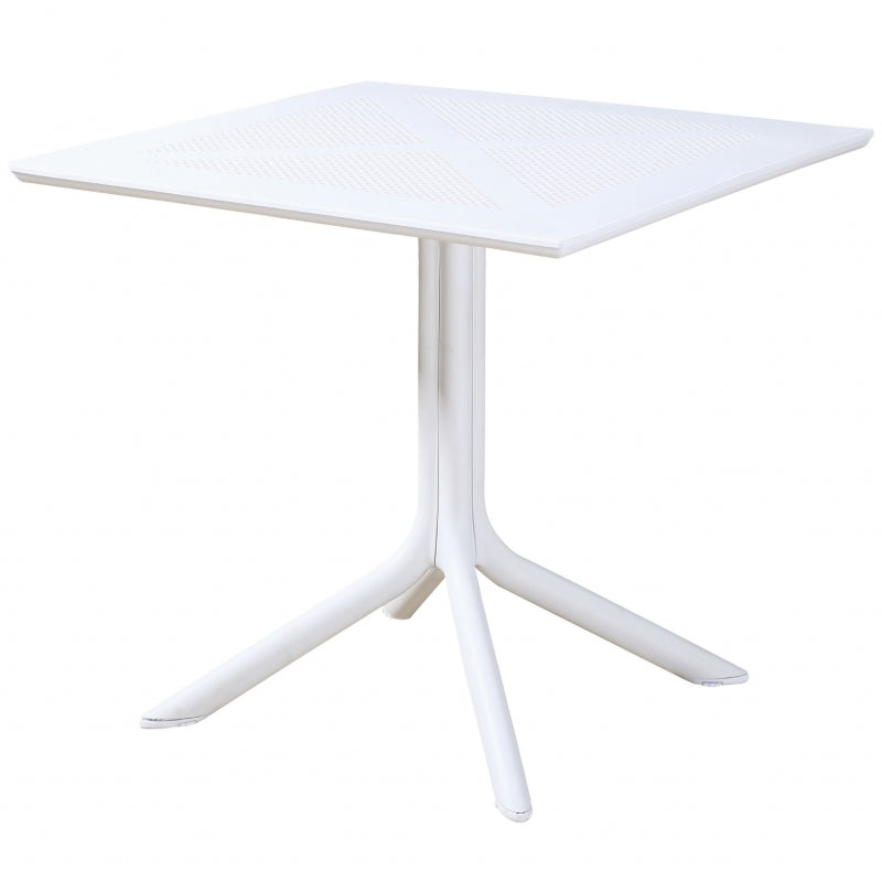 Table d'extérieur en polypropylène blanc Mika