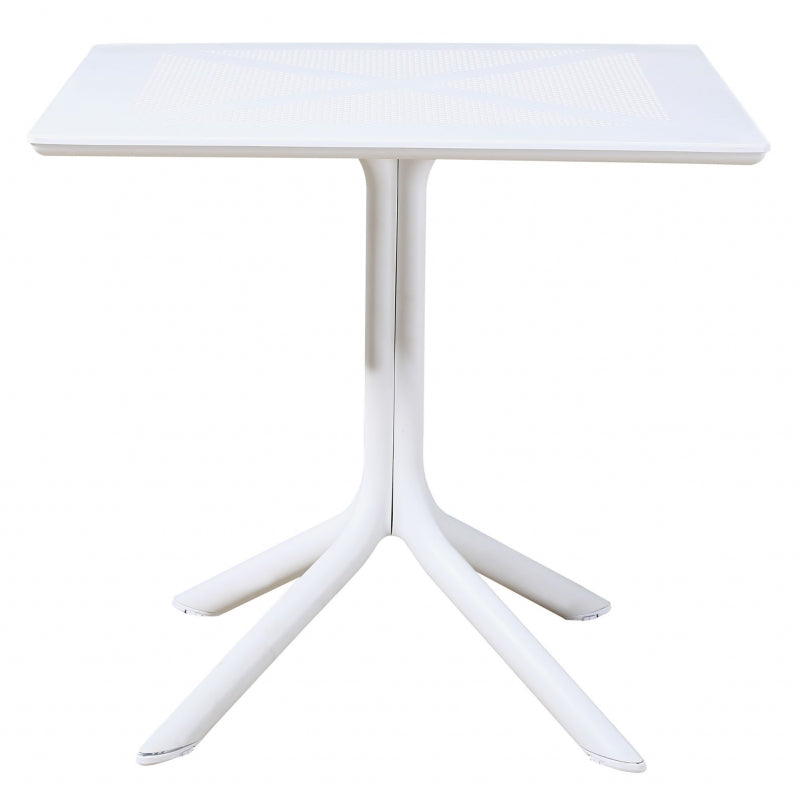 Table d'extérieur en polypropylène blanc Mika