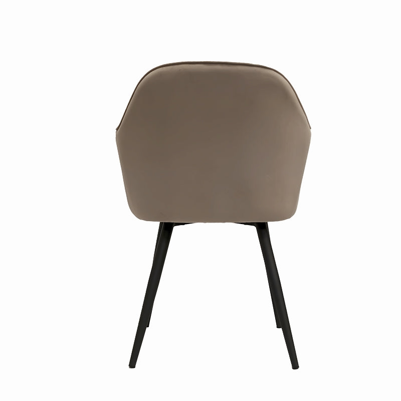 Fauteuil de salle à manger en velours beige Rynno