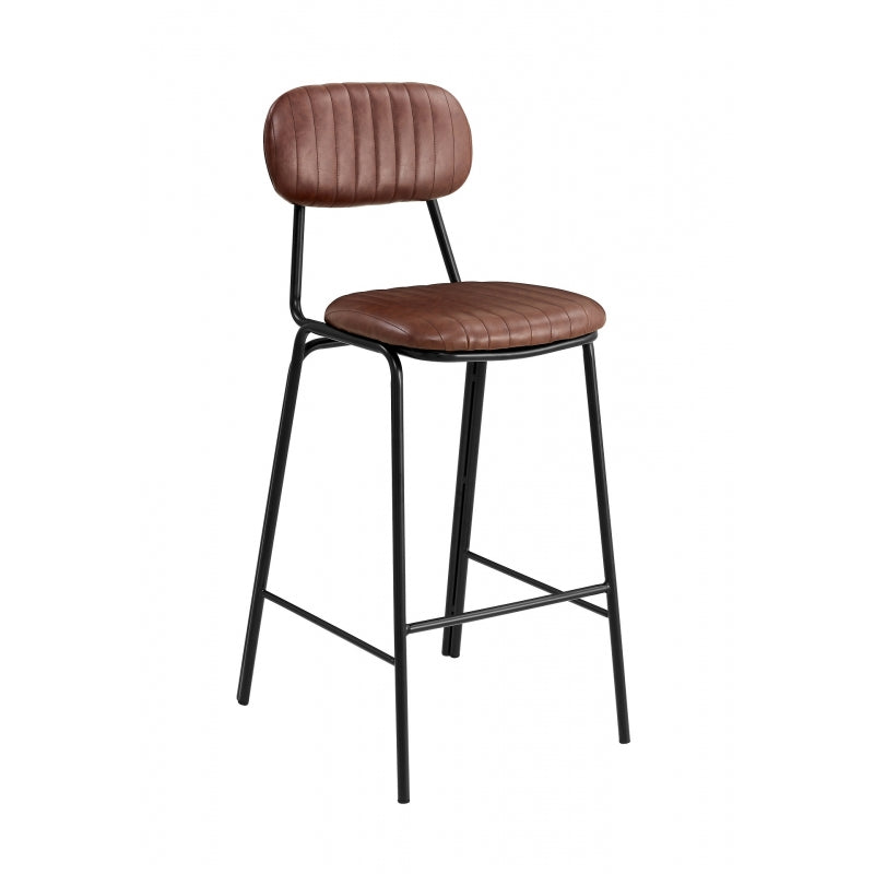 Tabouret de bar vintage Candela simili cuir