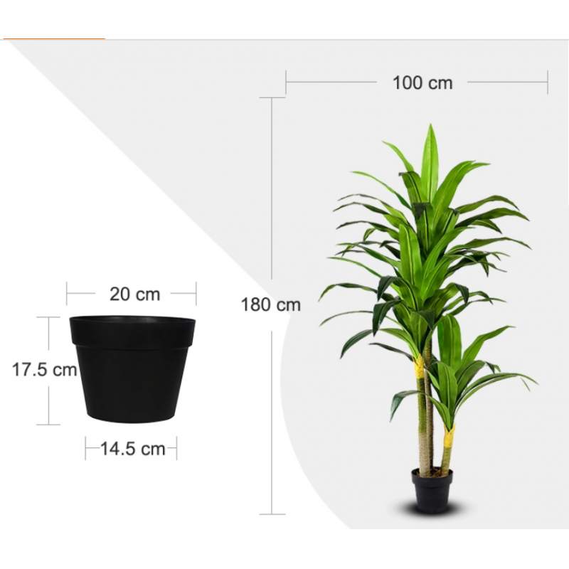 Planta artificial Dracena H180