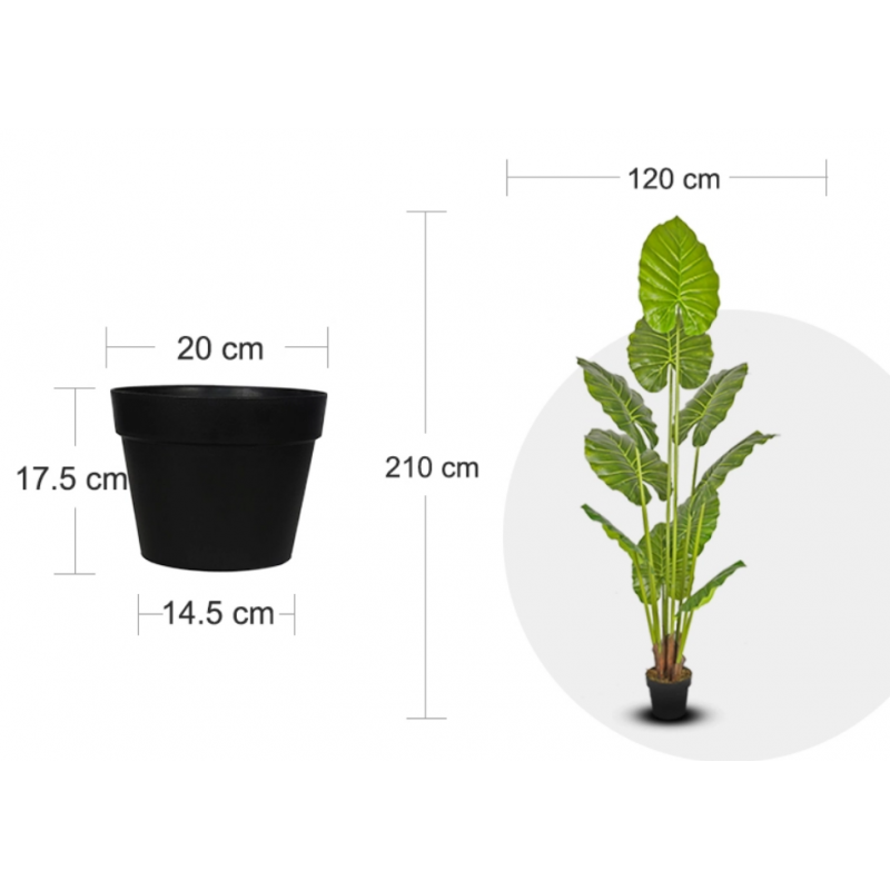 Plante artificielle Alocasia arbre hauteur 210