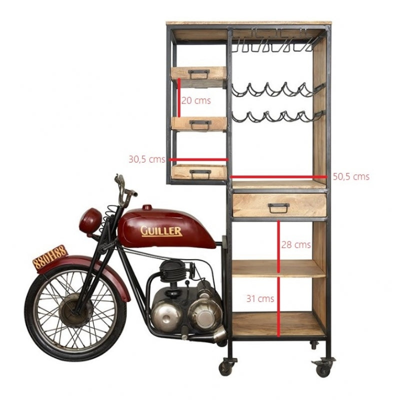 Porte-bouteille moto vintage Wester