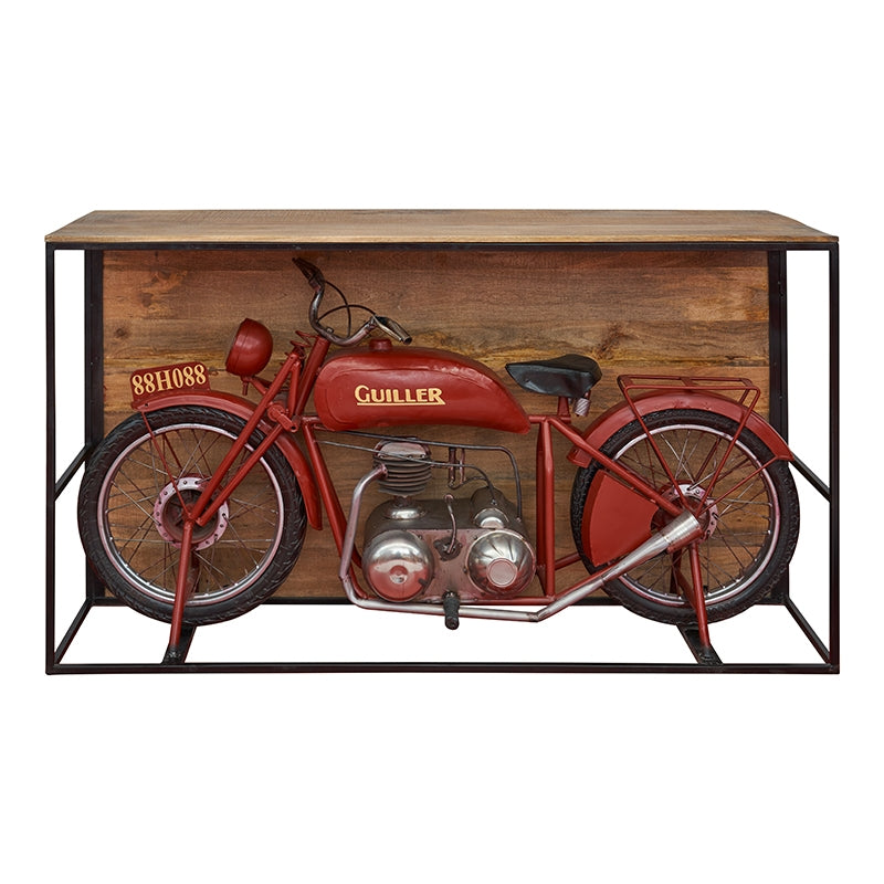 Barra mostrador con moto vintage Wester