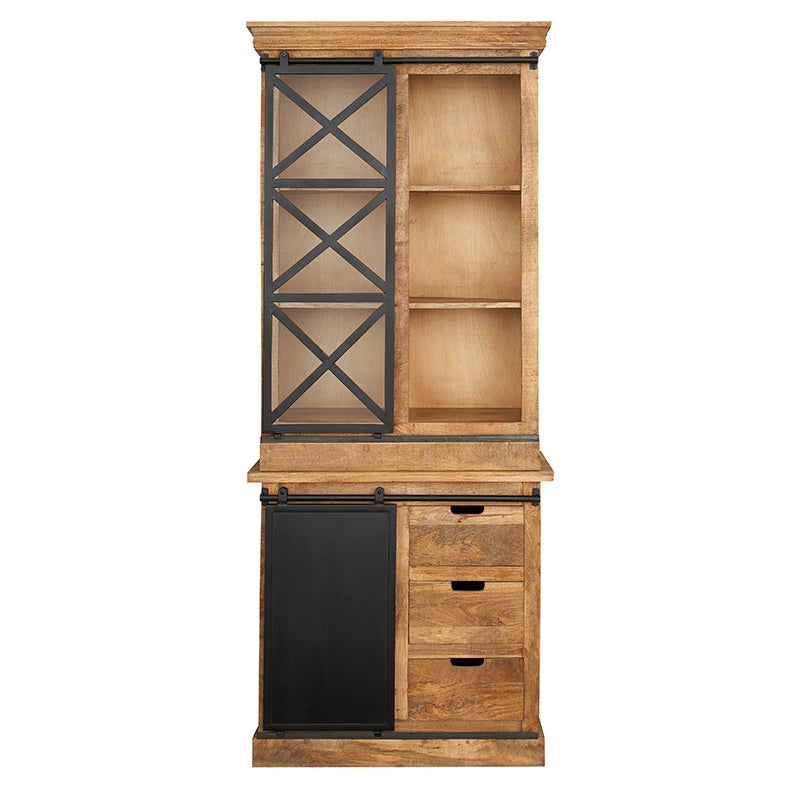 Armoire vintage en manguier et acier Hama