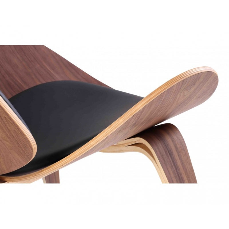 Chaise design Seven Walnut