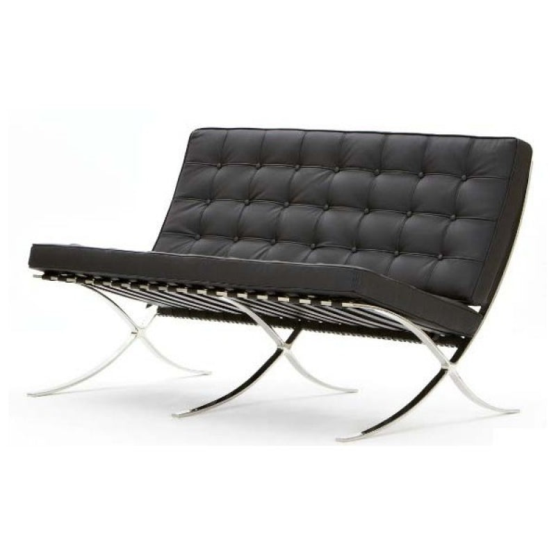 Fauteuil design 3 places en cuir Barna