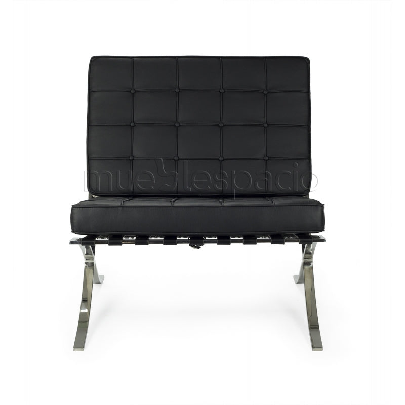 Fauteuil design semi-cuir Barna