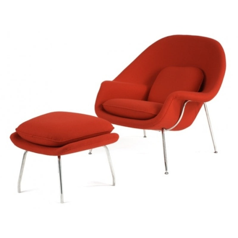 Fauteuil design Womb avec pouf