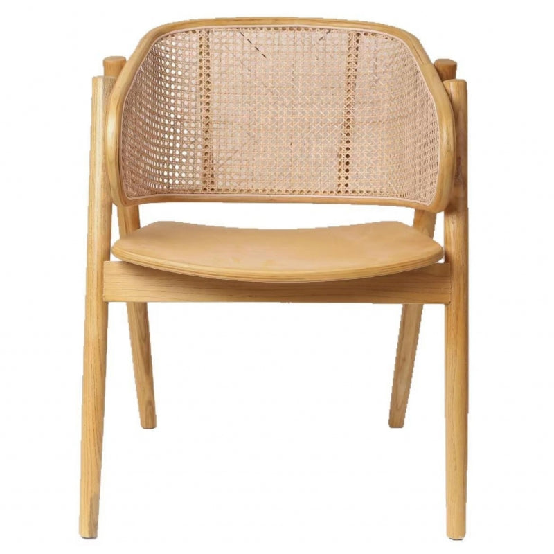 Silla Ratán Natural Con Reposabrazos Webster