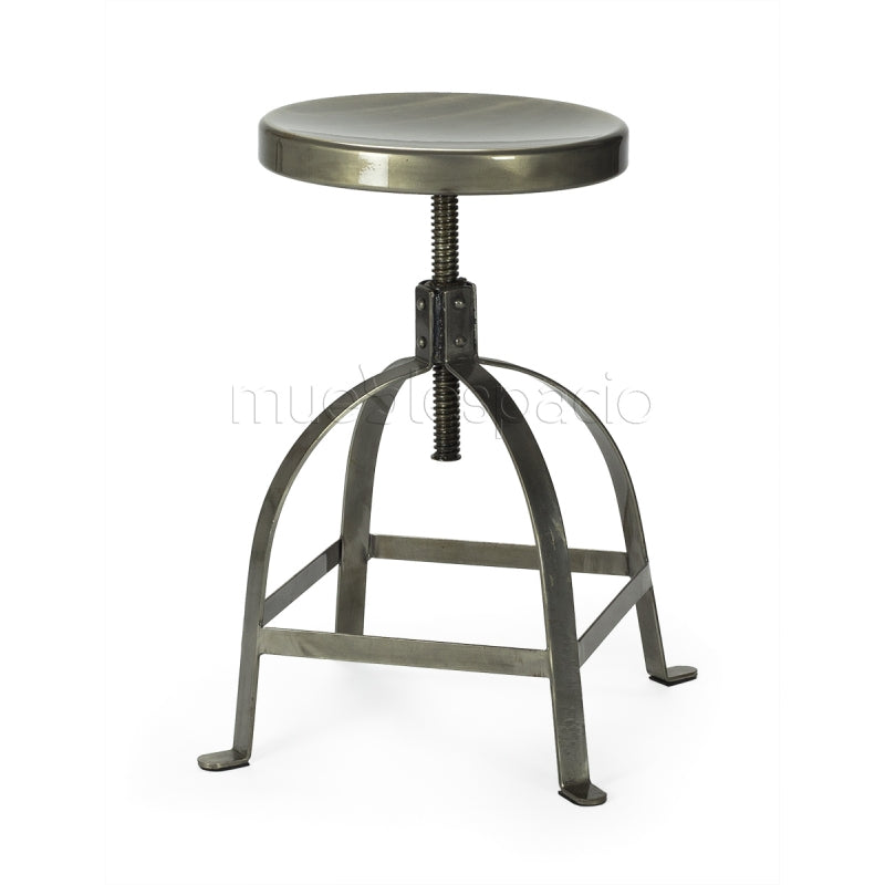 Tabouret bas industriel antique H45