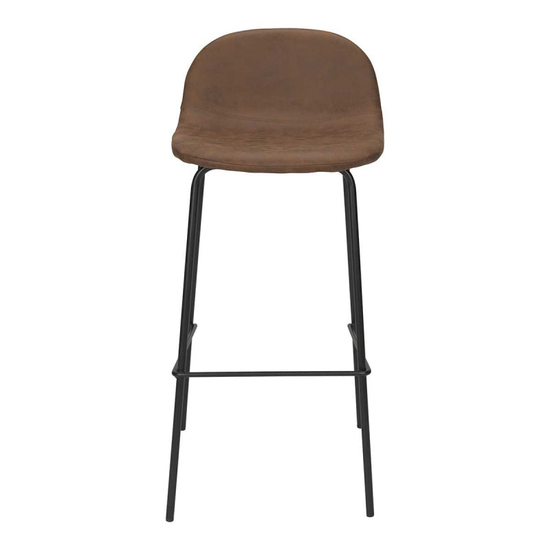 Tabouret de Bar Vintage en Microfibre Julius Brown